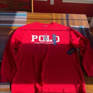 Polo by Ralph Lauren Bold Red Crewneck Sweater or Sleepwear